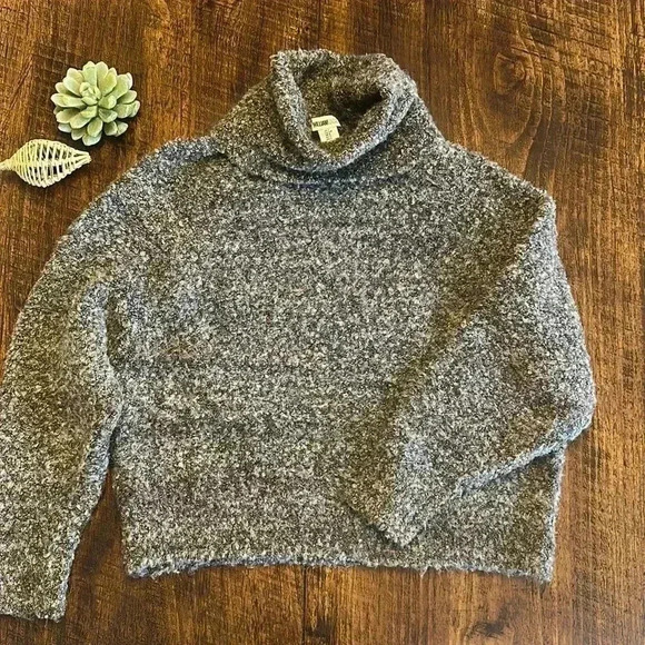 William Rast | Soft Brown & Gray Marled Turtleneck Sweater - Picture 1 of 4